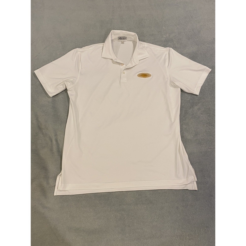 Men's Peter Millar Summer Comfort Short Sleeve Golf Polo White L